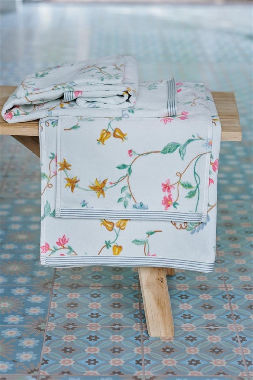 Gastendoek Les Fleurs Wit